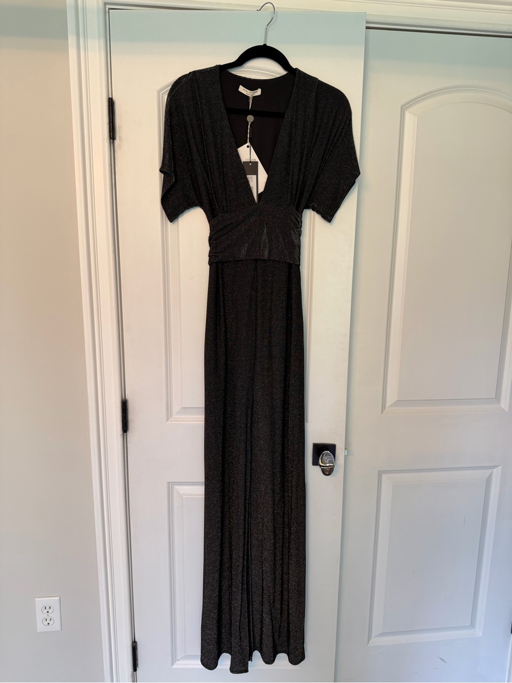 Halston Heritage Black Sparkle Cocktail Dress